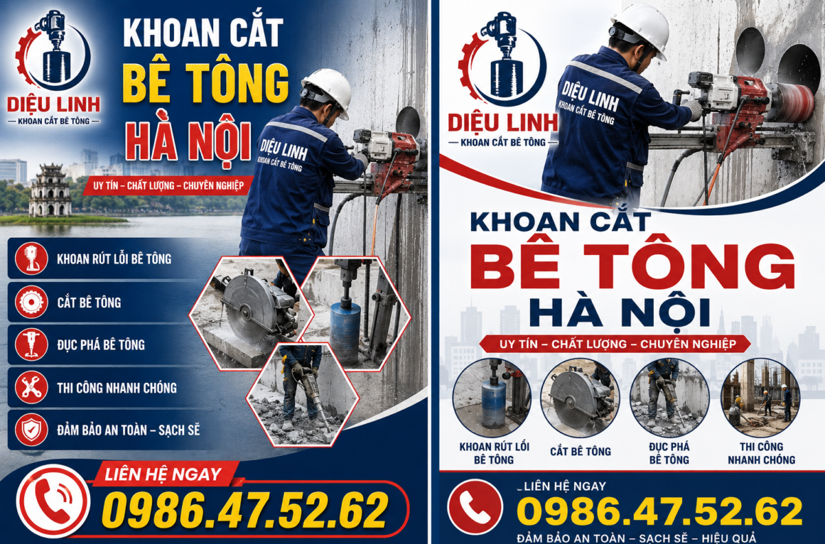 Khoan Cắt Bê Tông Diệu Linh