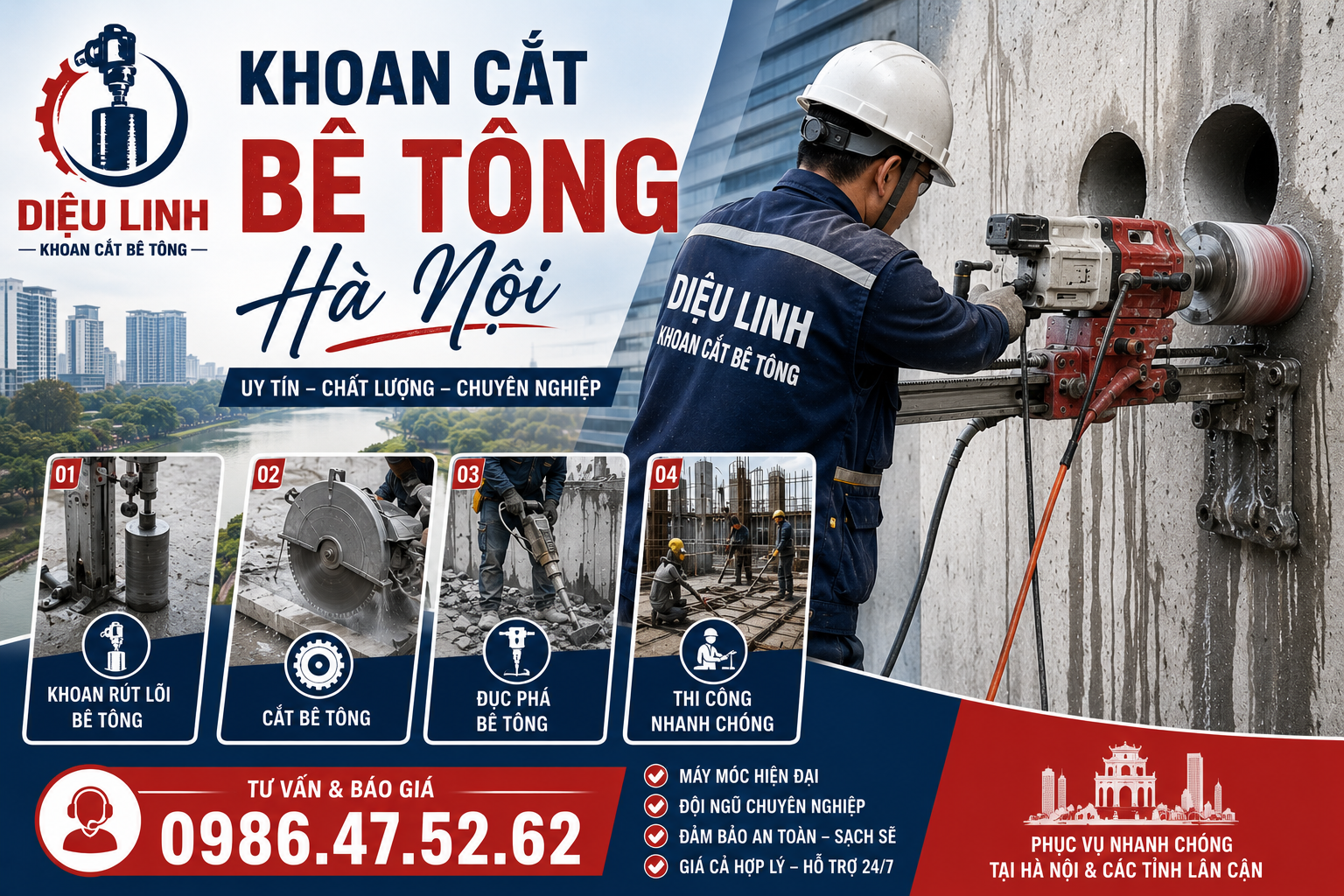 Khoan Cắt Bê Tông Hà Nội