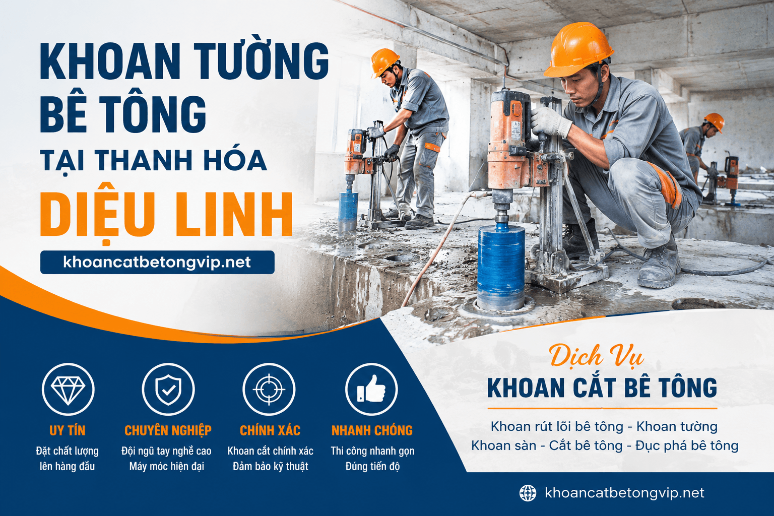 Khoan Cắt Bê Tông Diệu Linh