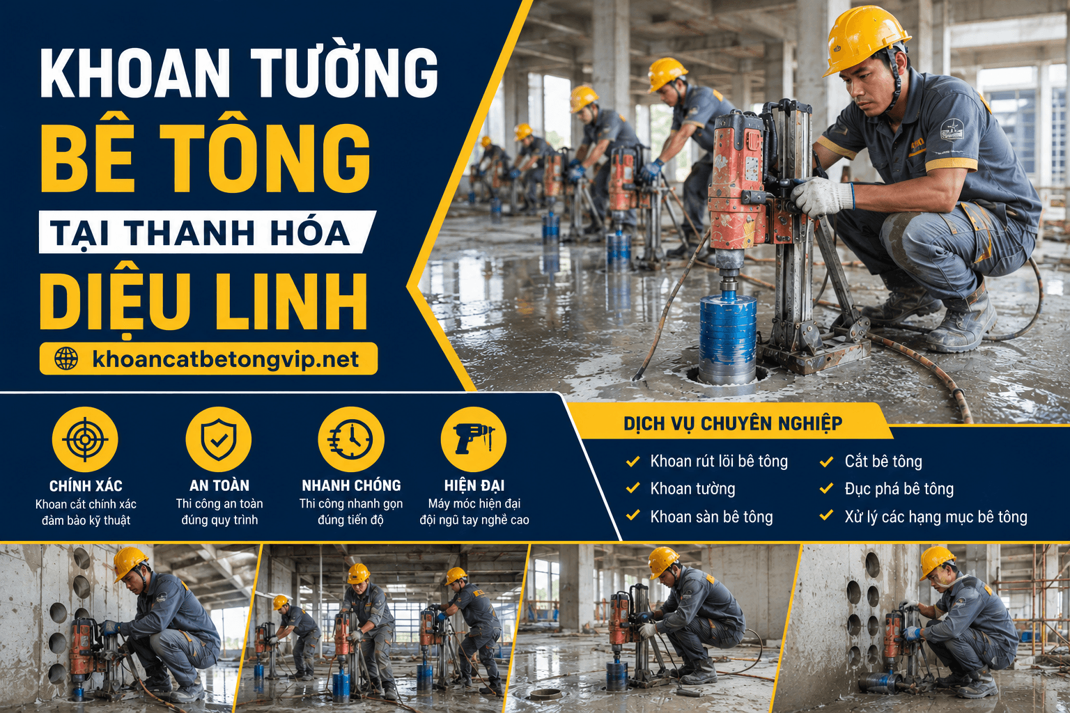 Khoan Tường Bê Tông Tại Thanh Hóa