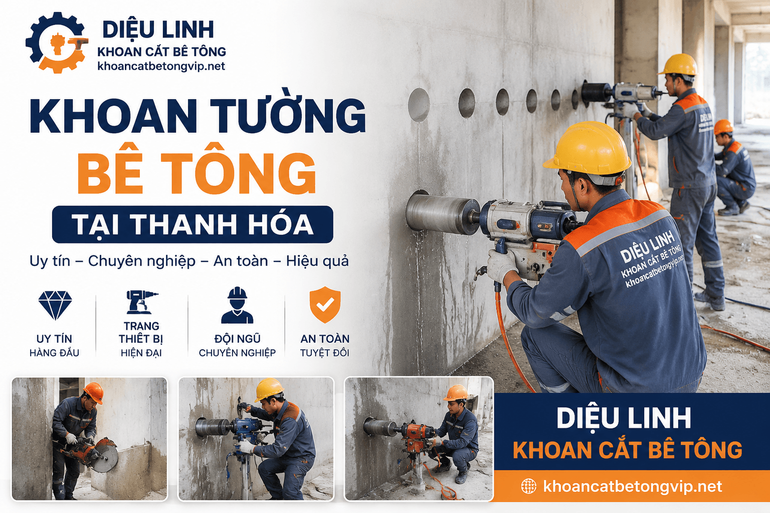 Khoan Tường Bê Tông Thanh Hóa