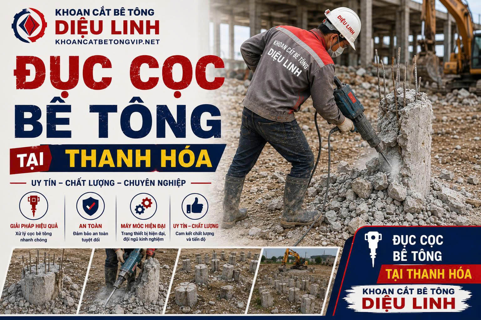 Đục Cọc Bê Tông ở Thanh Hóa