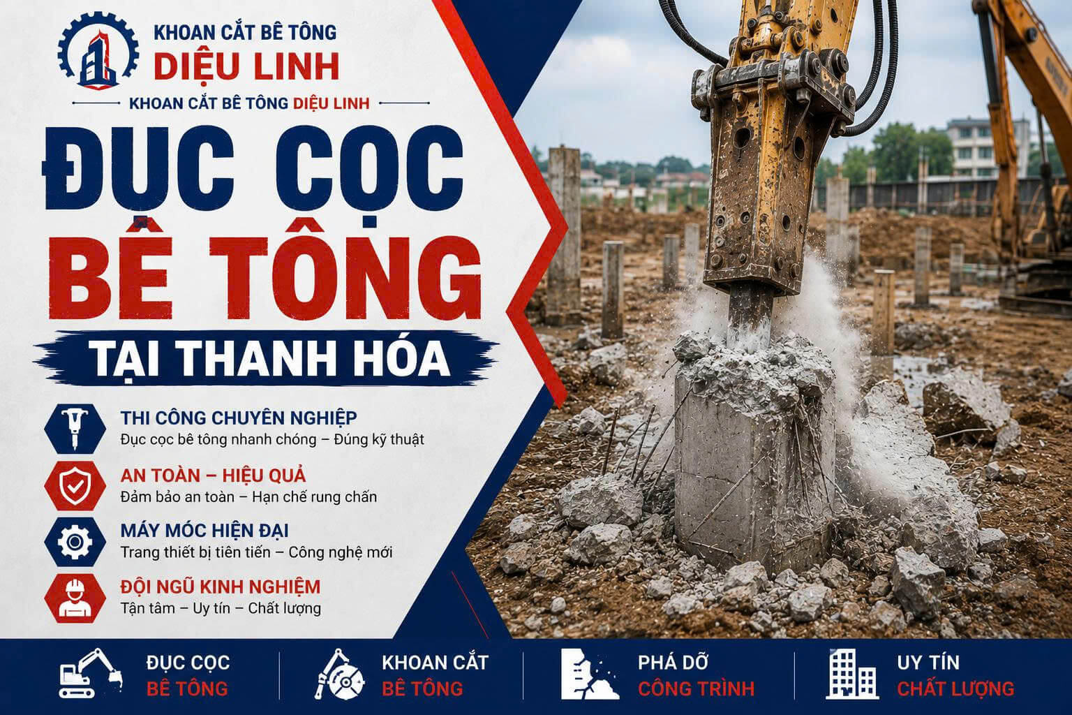 Đục Cọc Bê Tông