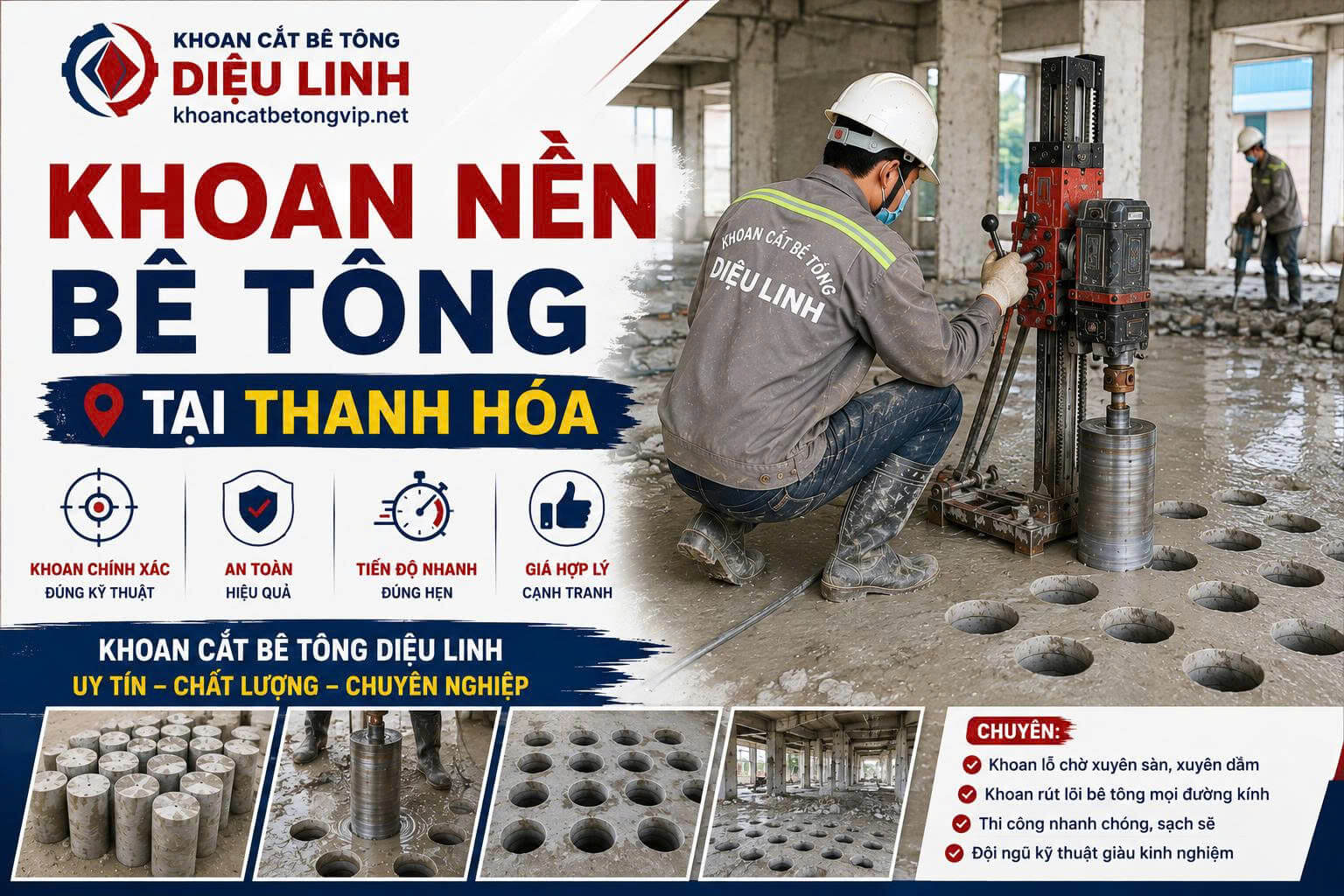Khoan Nền Bê Tông Tại Thanh Hóa
