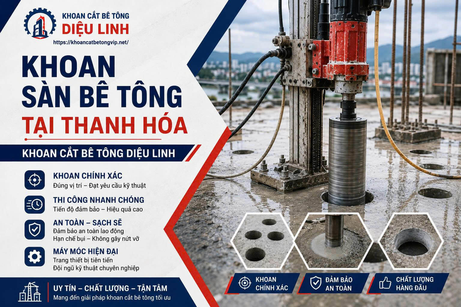 Khoan Sàn Bê Tông Tại Thanh Hóa
