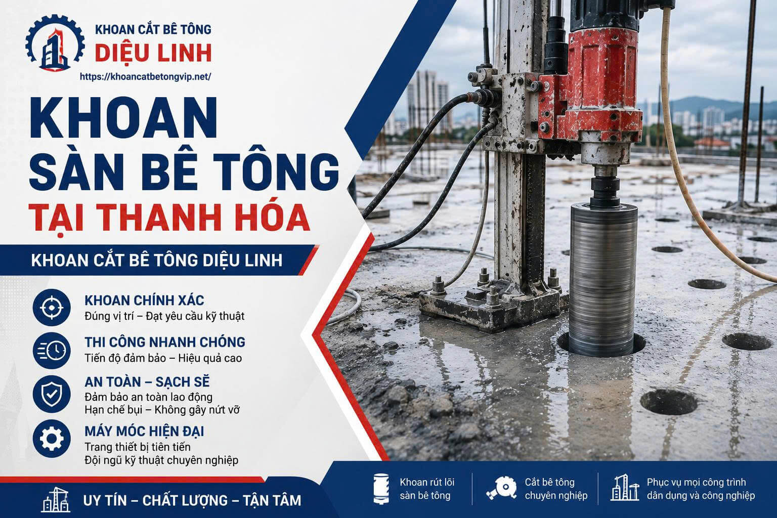Khoan Sàn Bê Tông Thanh Hóa