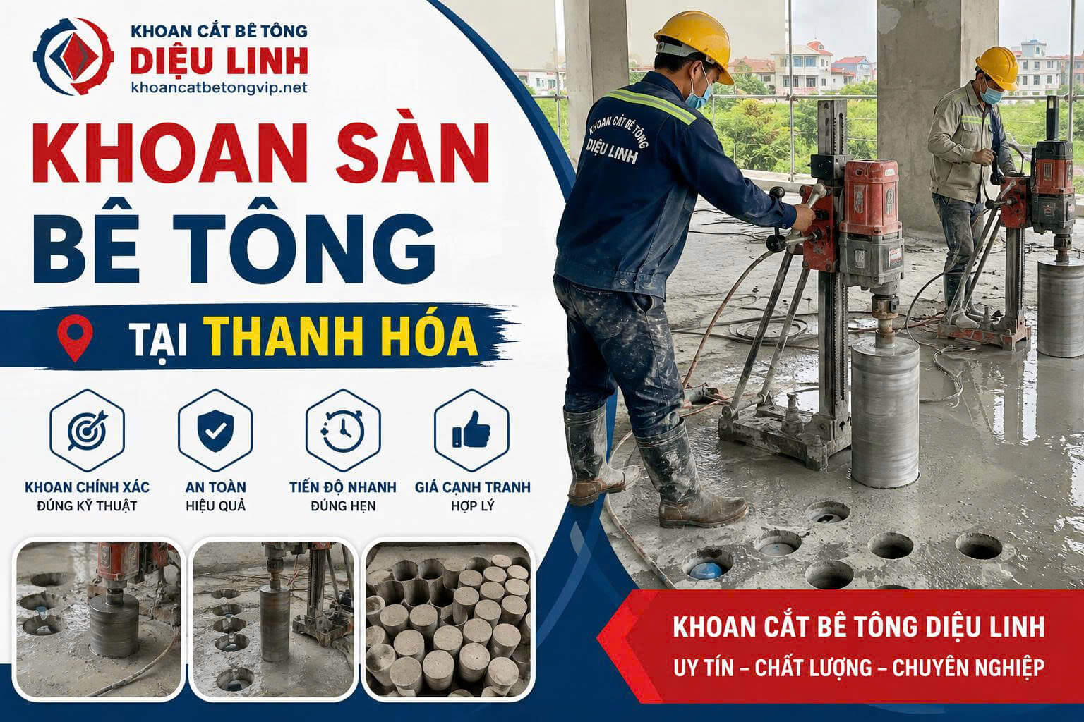 Khoan Sàn Bê Tông ở Tại Thanh Hóa