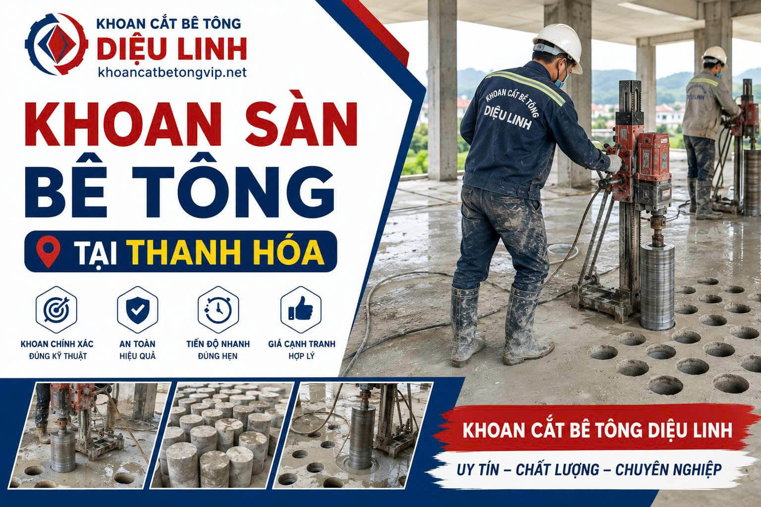 Khoan Sàn Bê Tông ở Thanh Hóa