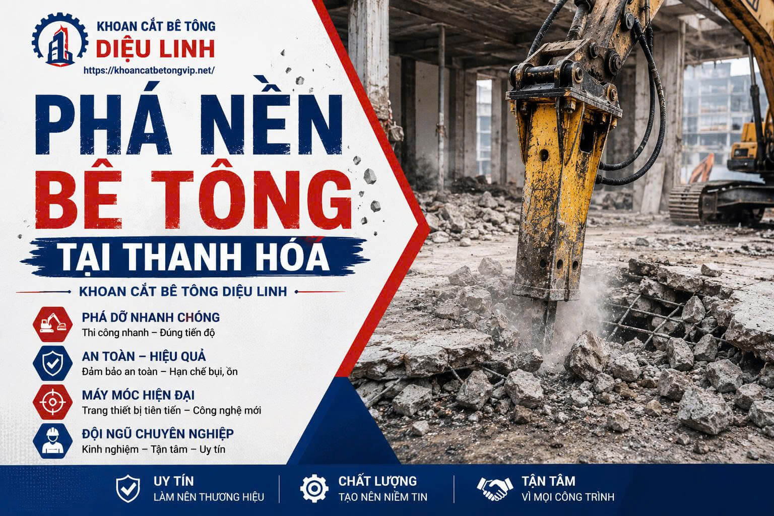 Khoan cắt bê tông Diệu Linh