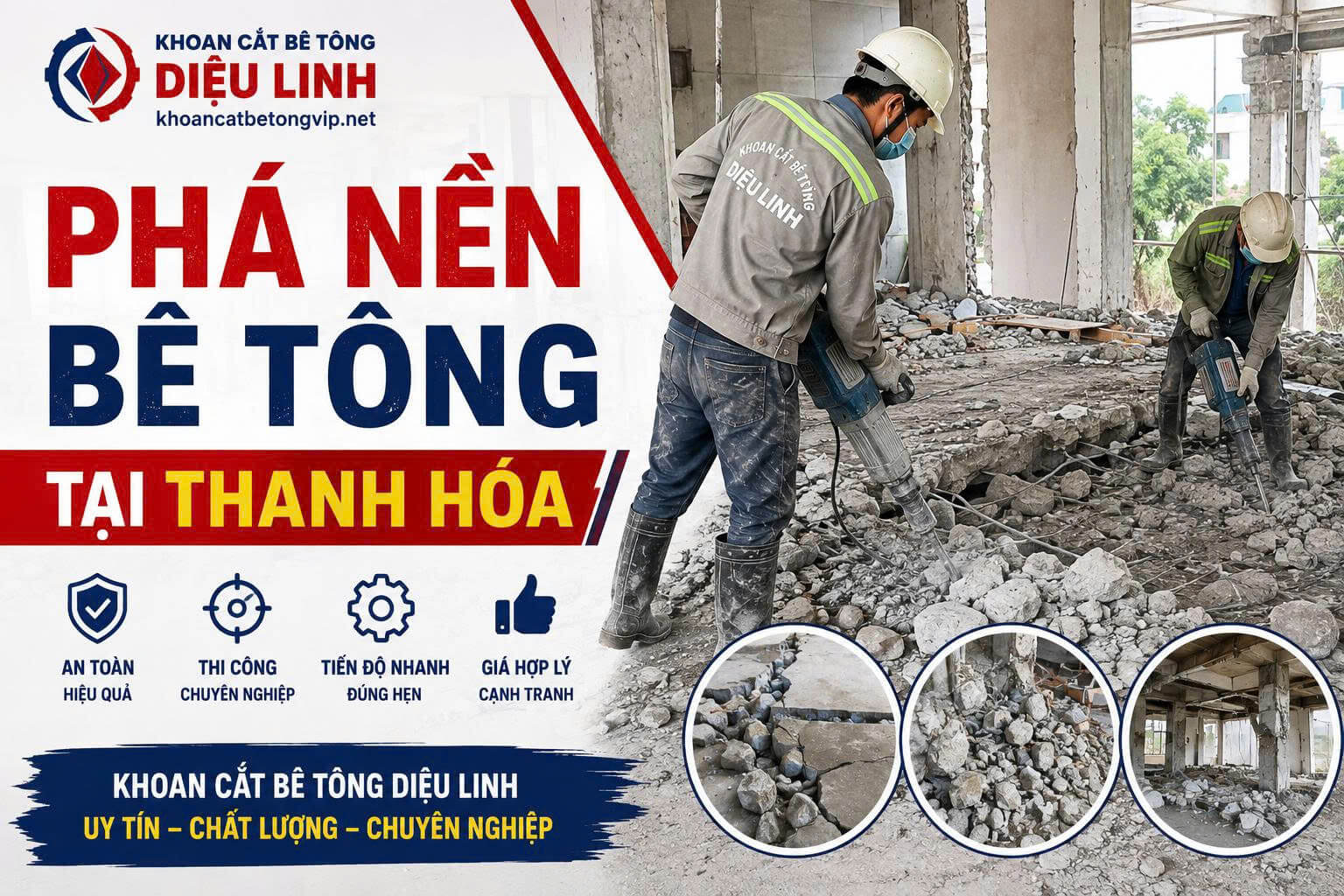 Phá Nền Bê Tông Thanh Hóa
