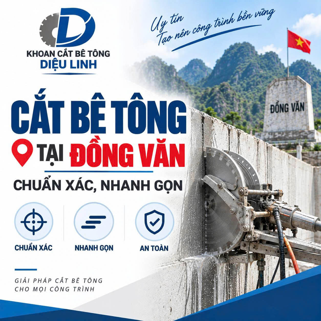 Cắt Bê Tông Tại Đồng Văn Chuẩn Xác