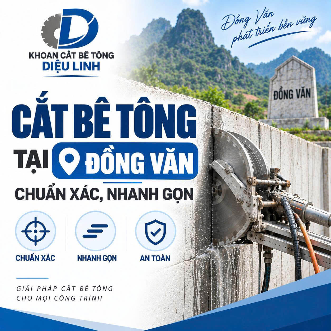 Cắt Bê Tông ở Đồng Văn