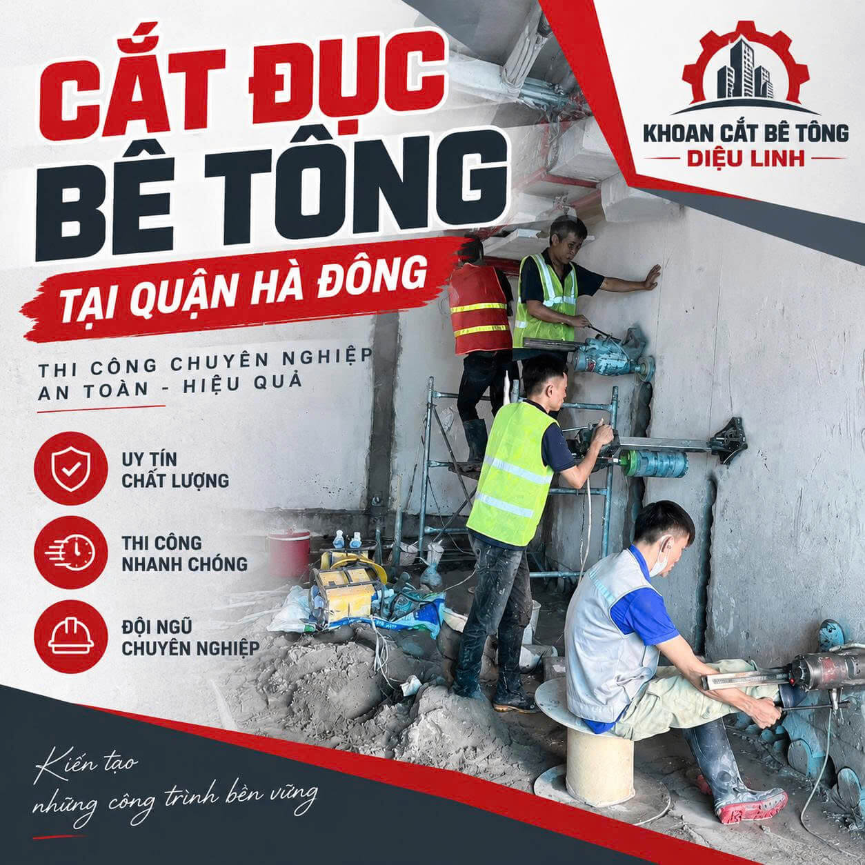 Cắt Đục Bê Tông Hà Đông