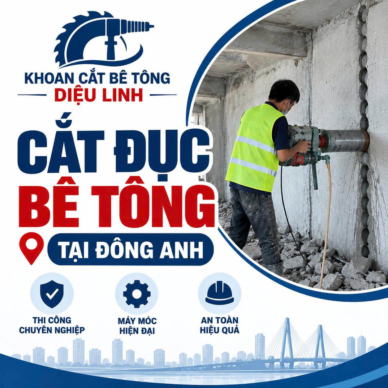Cắt Đục Bê Tông Tại Đông Anh