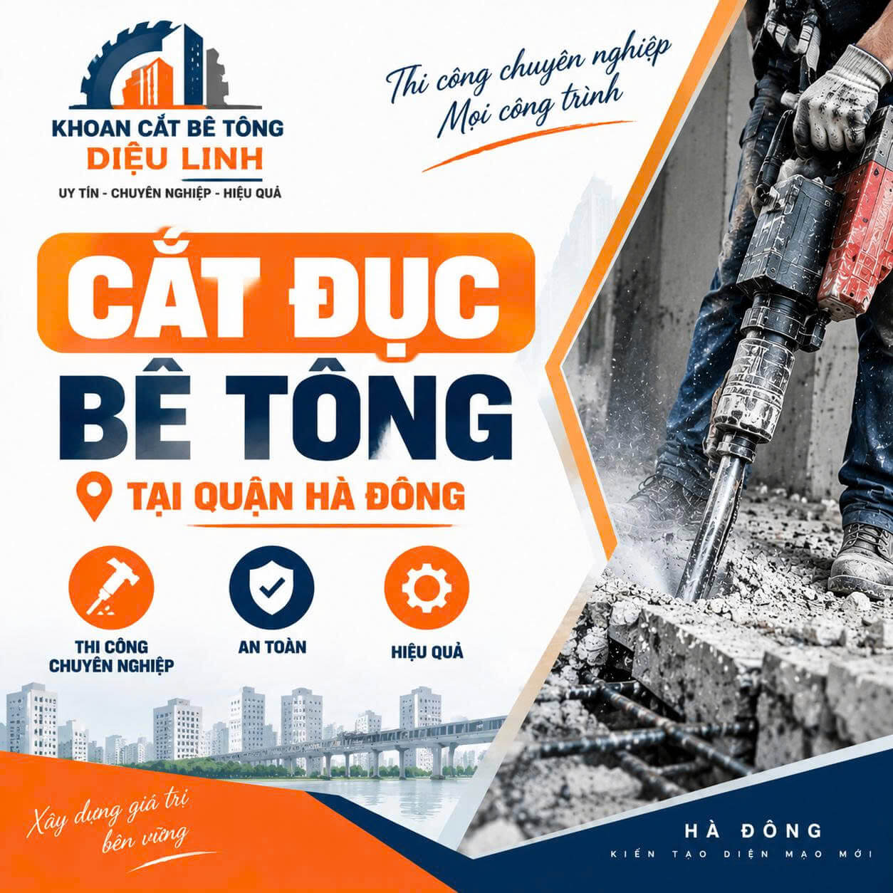 Cắt Đục Bê Tông Tại Hà Đông