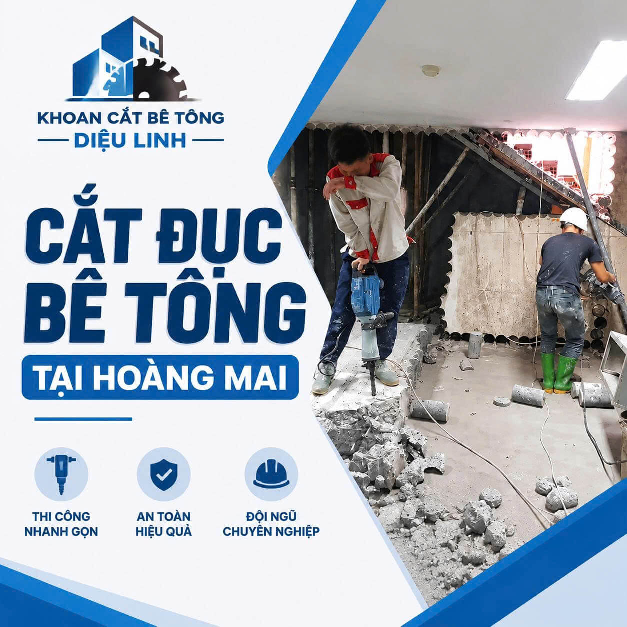 Cắt Đục Bê Tông Tại Hoàng Mai