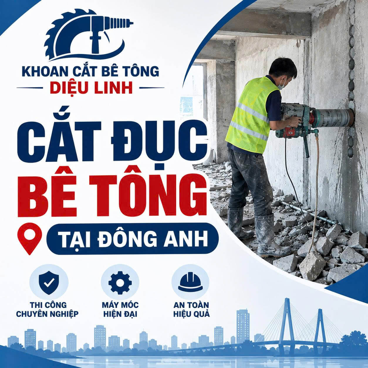 Cắt Đục Bê Tông ở Đông Anh