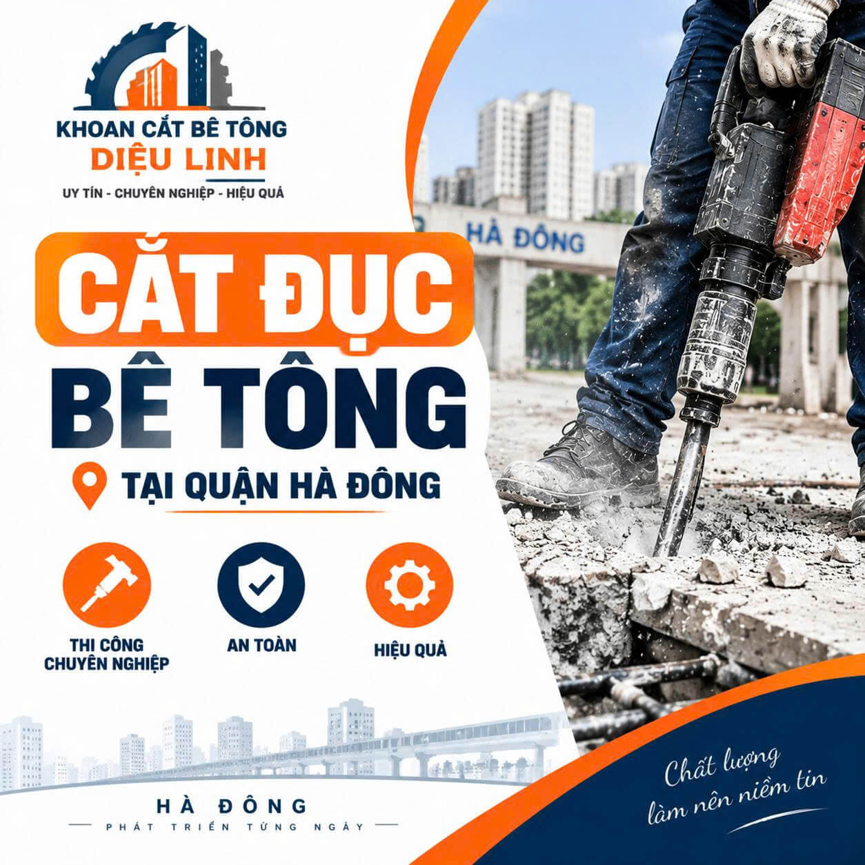 Cắt Đục Bê Tông ở Hà Đông